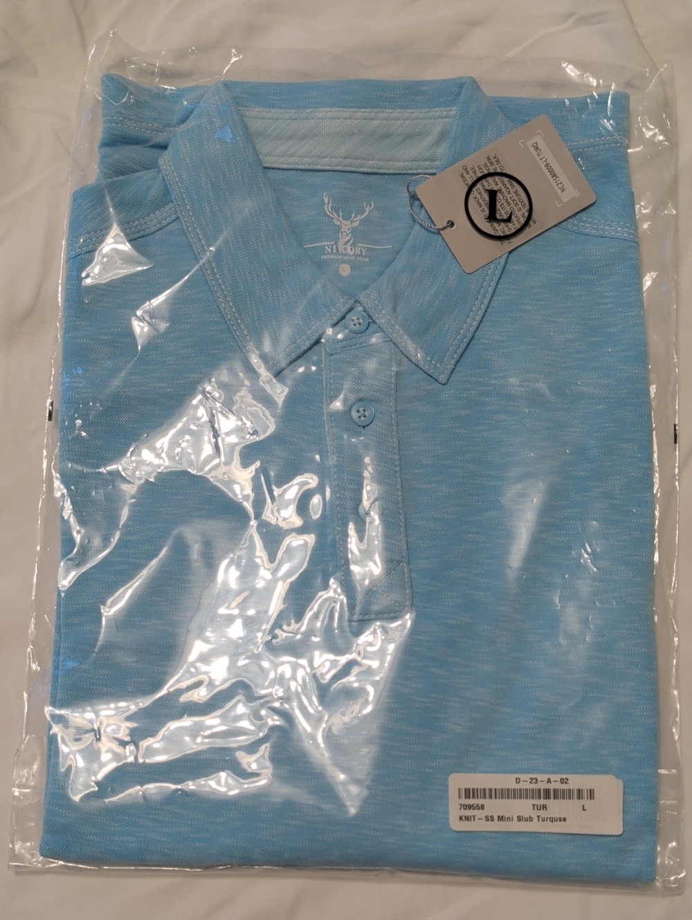 Nicoby Men's Light Blue Polo Shirt